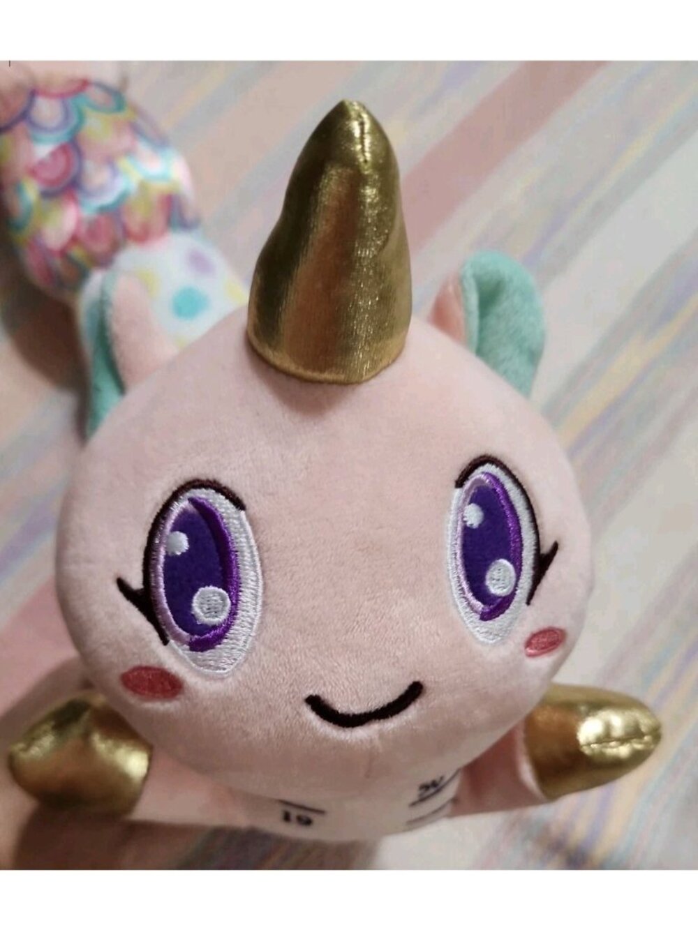Unicorn Baby Plush Toy Interactive Growth Measurement Teething Ring Tactile Soft